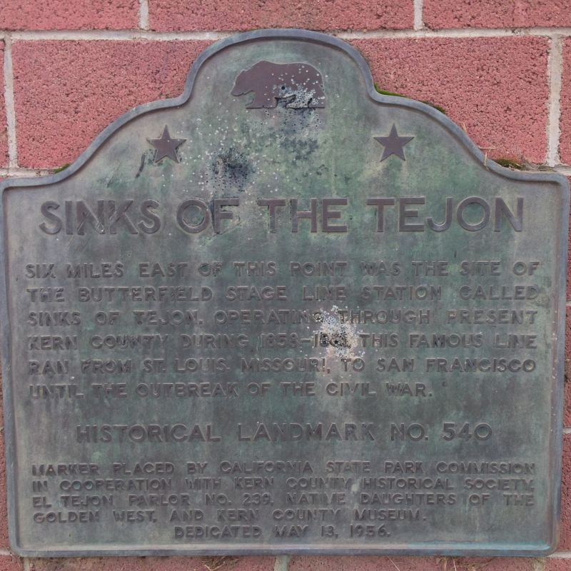 CHL #540 Sinks of the Tejón State Plaque
