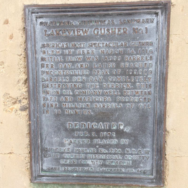 CHL #485 Lakeview Gusher 1 Private Plaque
