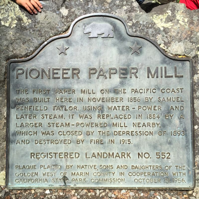 NO. 552 PIONEER PAPER MILL State Plaque