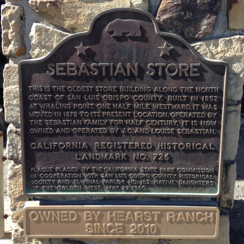 NO. 726 THE SEBASTIAN STORE, State Plaque
