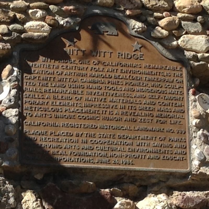 NO. 939 NITT WITT RIDGE, State Plaque