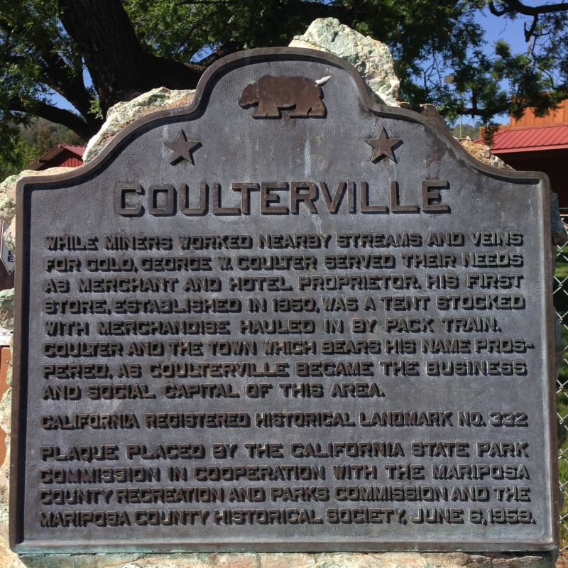NO. 332 COULTERVILLE, State Plaque