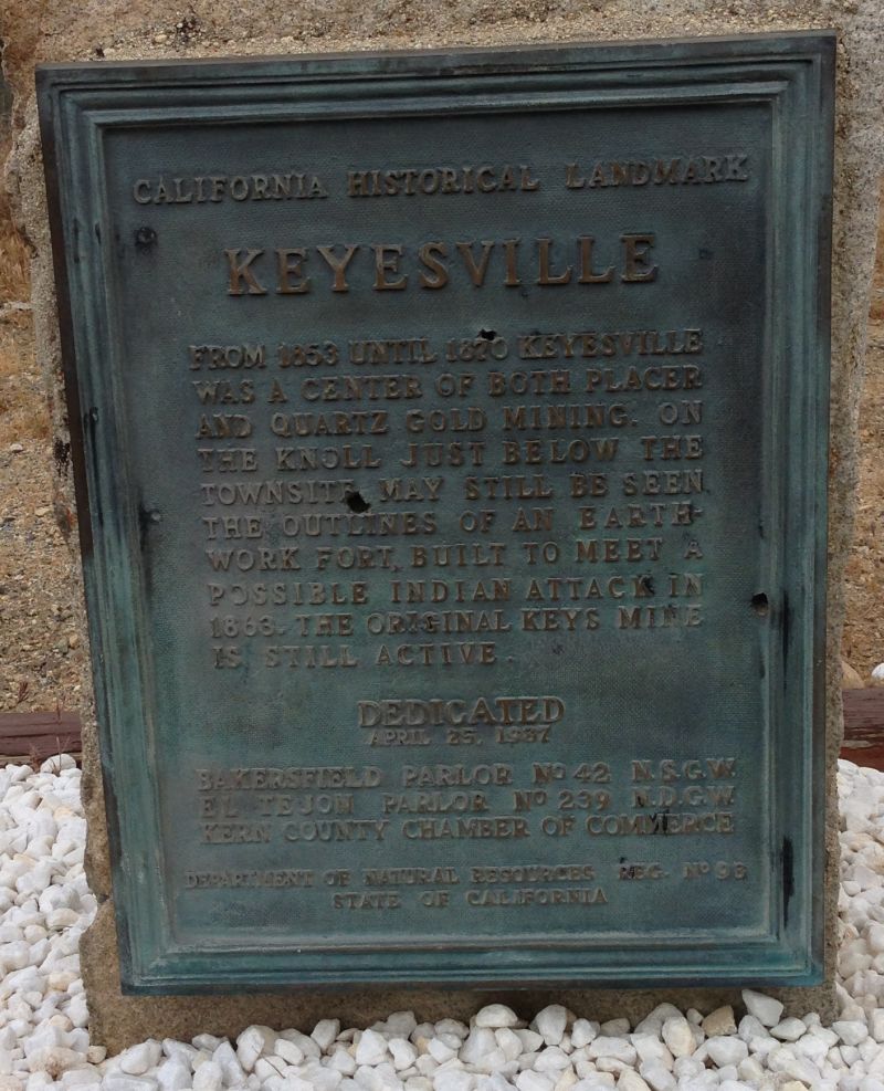NO. 98 KEYSVILLE, Old style state plaque