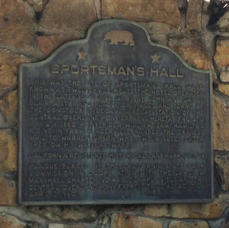 NO. 704 SPORTSMAN'S HALL OVERLAND PONY EXPRESS, State Plaque