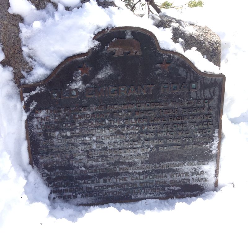 NO. 662 OLD EMIGRANT ROAD, State Plaque