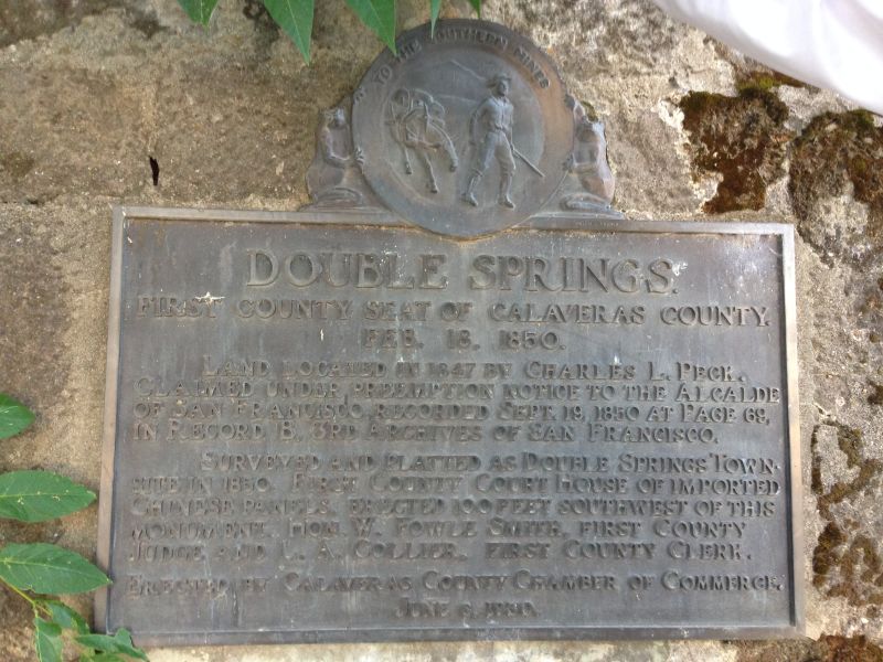 NO. 264 DOUBLE SPRINGS - Private plaque on site