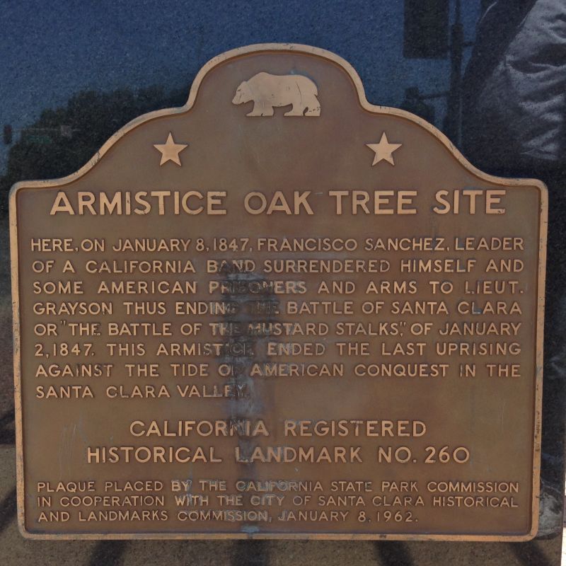 NO. 260 SANTA CLARA CAMPAIGN TREATY SITE - First State Plaque