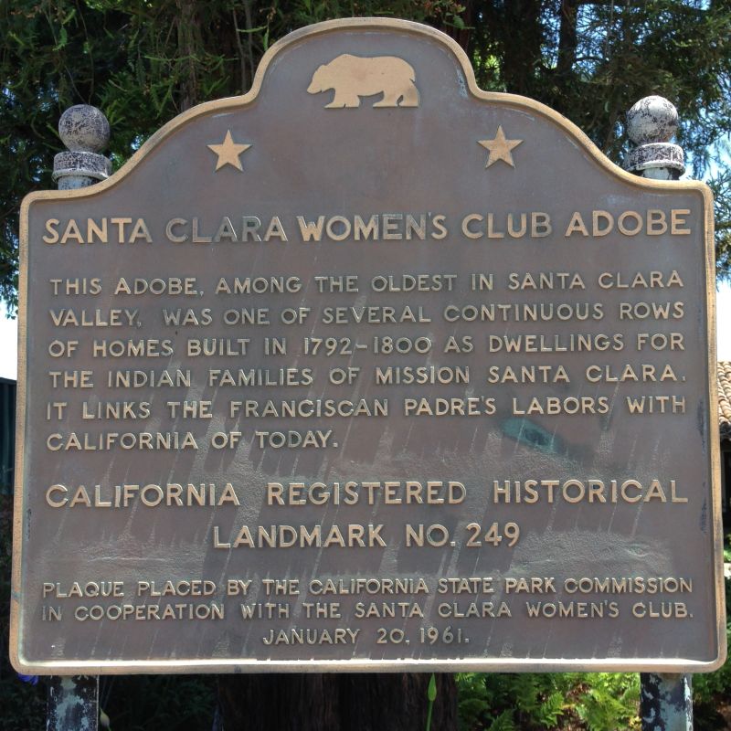 NO. 249 OLD ADOBE WOMAN'S CLUB - State Plaque