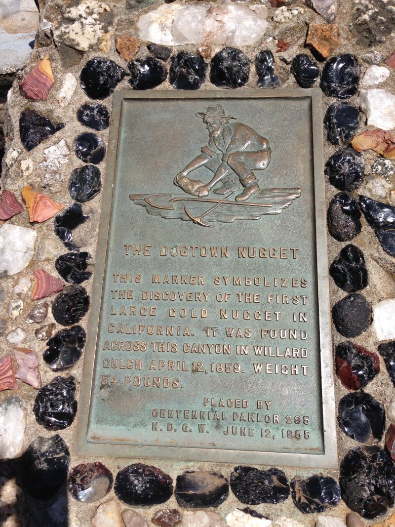 NO. 771 DOGTOWN NUGGET DISCOVERY SITE - Private Plaque