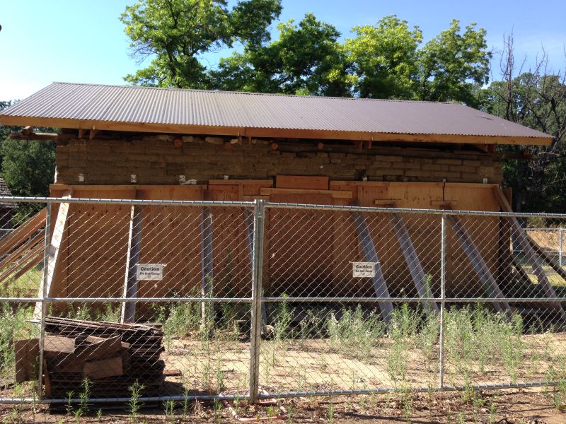 NO. 12 RESIDENCE OF GENERAL WILLIAM B. IDE - Adobe under repair