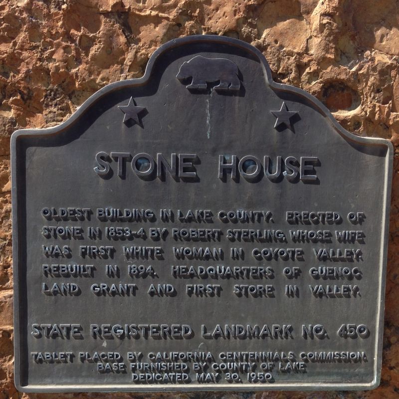 NO. 450 STONE HOUSE - State Plaque