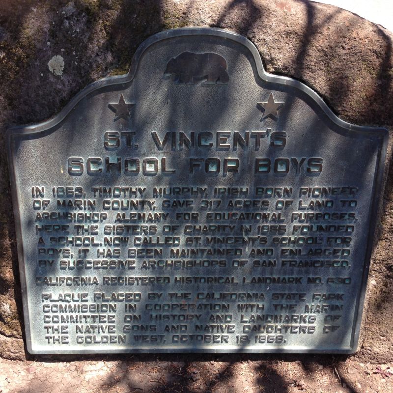 NO. 630 ST. VINCENT'S SCHOOL FOR BOYS - State Plaque