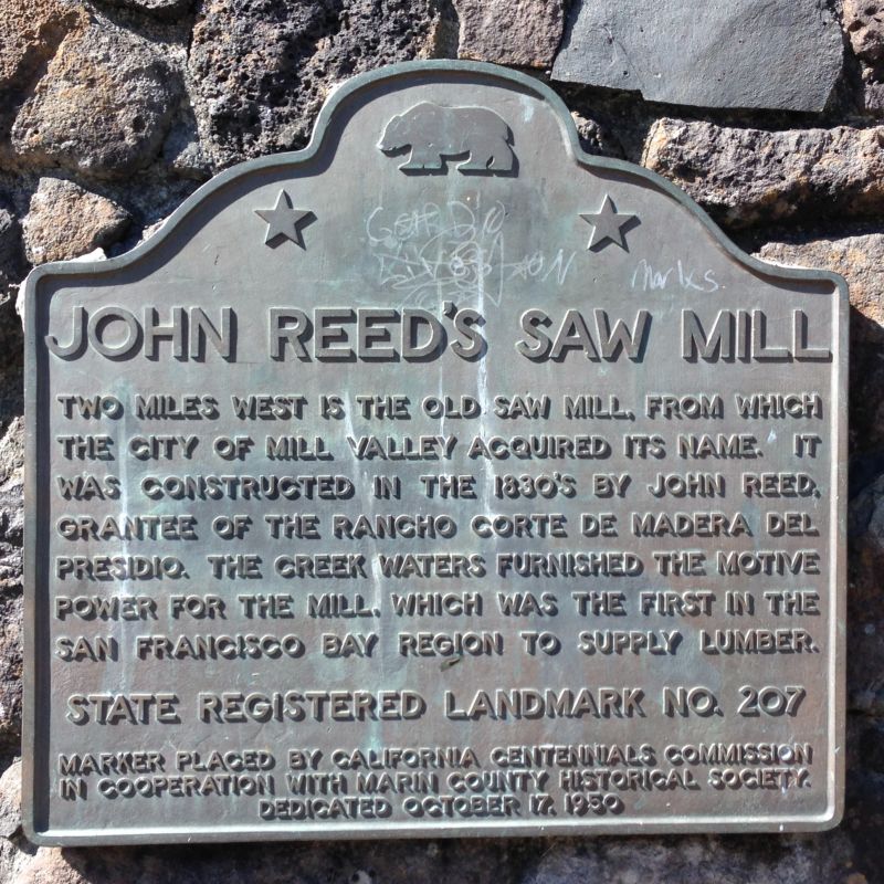 NO. 207 FIRST SAWMILL IN MARIN COUNTY - State Plaque