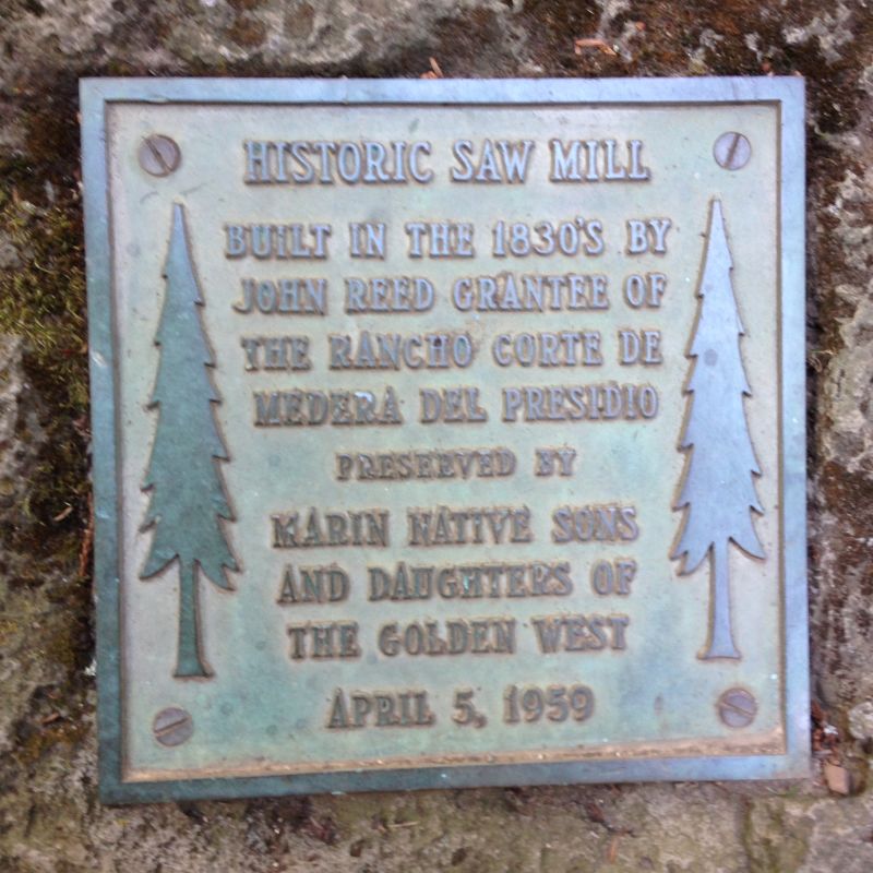 NO. 207 FIRST SAWMILL IN MARIN COUNTY - Private Plaque