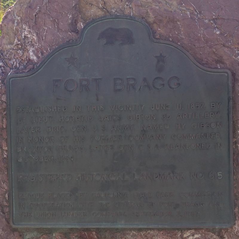 NO. 615 FORT BRAGG - State Plaque