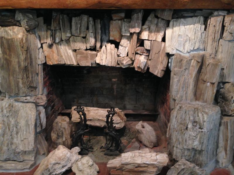 NO. 915 PETRIFIED FOREST - Fireplace out of petrified wood