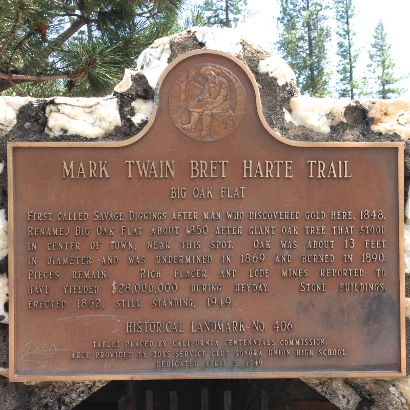 NO. 406 BIG OAK FLAT - State Plaque