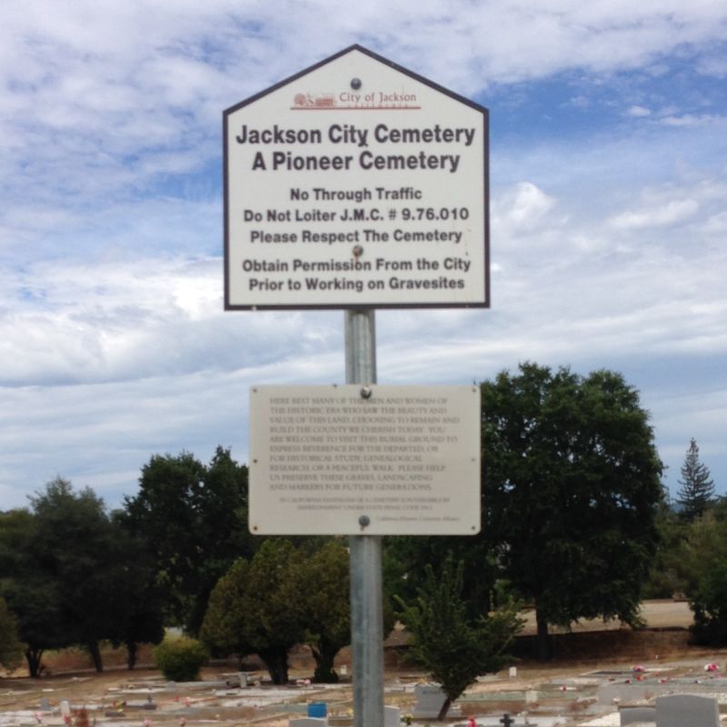 NO. 786 ARGONAUT AND KENNEDY MINES - Jackson City Cemetery