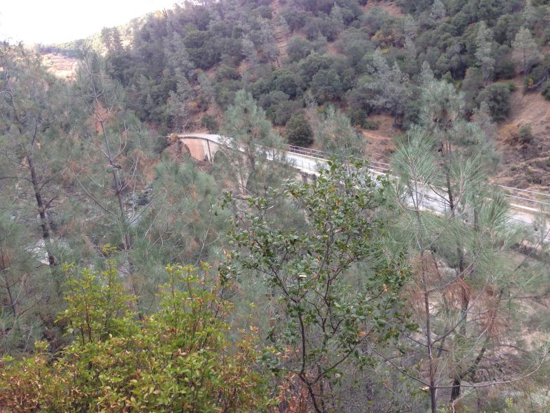 No. 1051 Mountain Quarries Railroad Bridge - From the trail looking down. (Placer Trail)