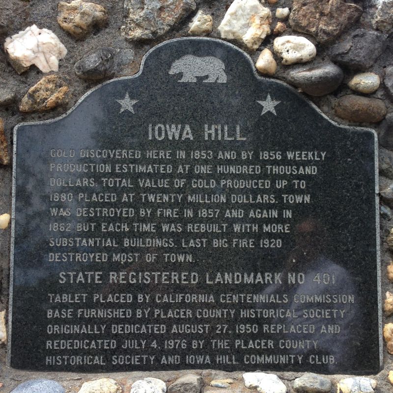 NO. 401 IOWA HILL - State Plaque (replacement)