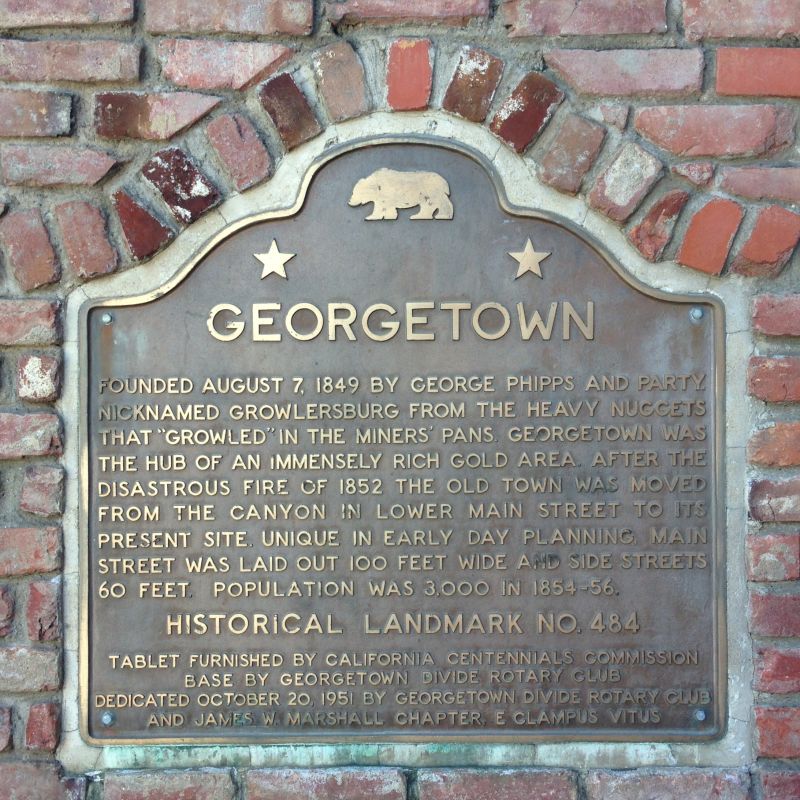 NO. 484 GEORGETOWN - State Plaque