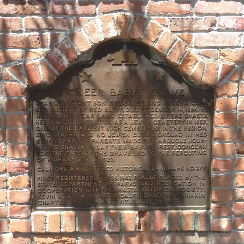 NO. 377 PIONEER BABY'S GRAVE - State Plaque