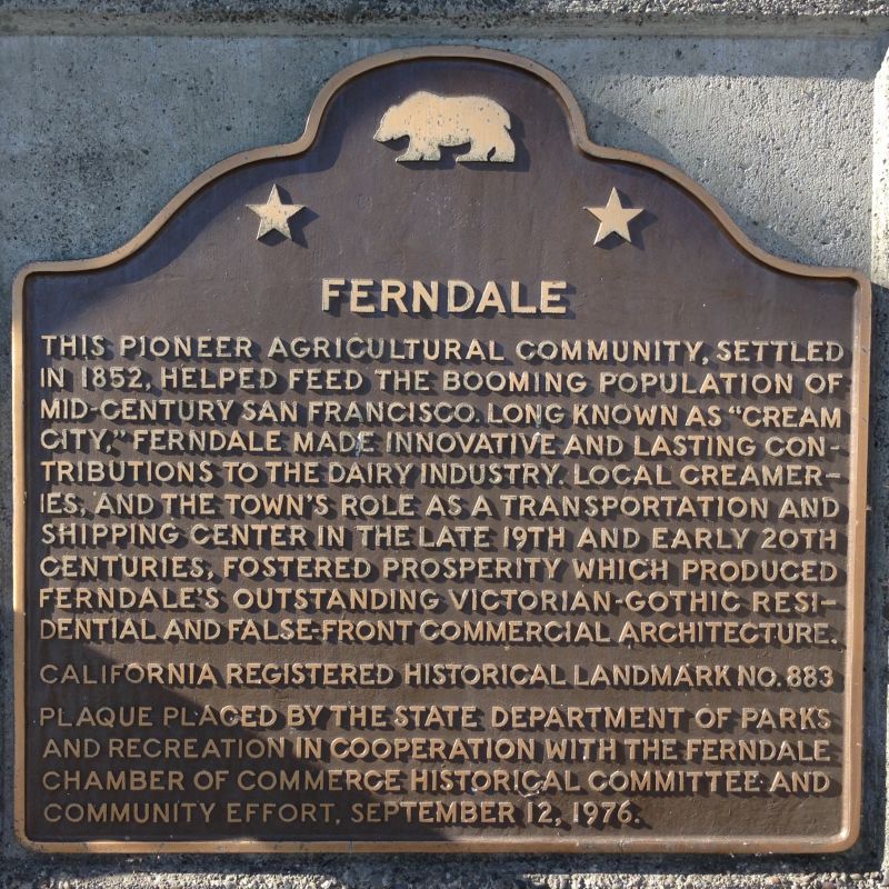 NO. 883 FERNDALE - State Plaque