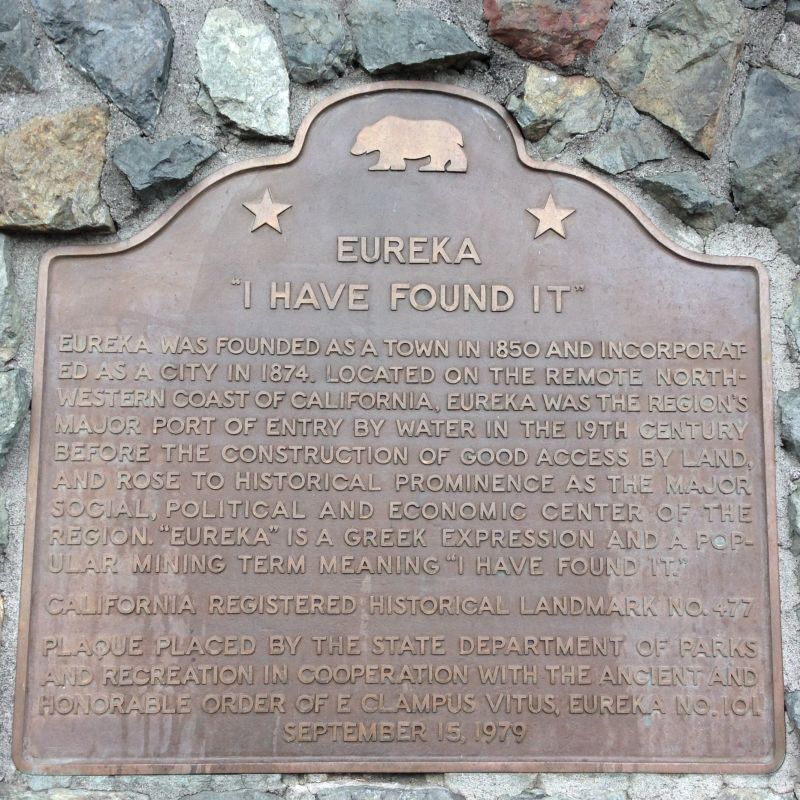 NO. 477 CITY OF EUREKA - State Plaque