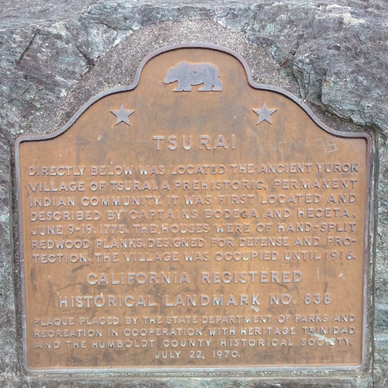 NO. 838 OLD INDIAN VILLAGE OF TSURAI - State Plaque