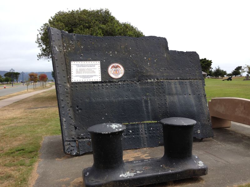 NO. 497 S.S. EMIDIO - A portion of the hull of the S.S. Emidio