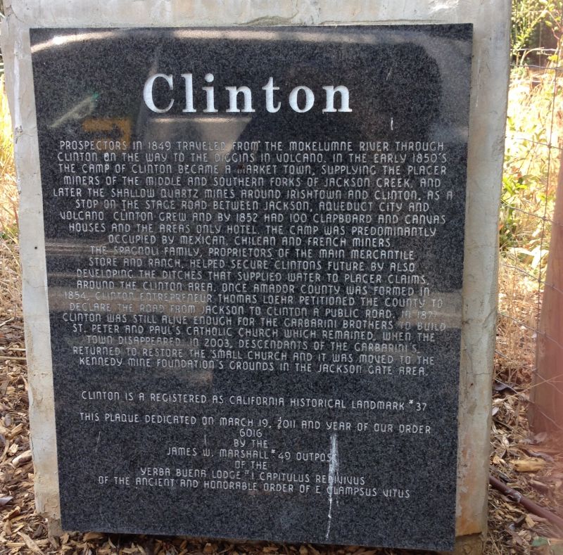 NO. 37 CLINTON - Plaque