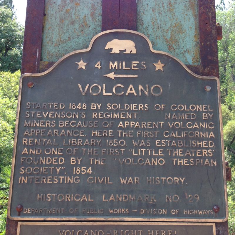 NO. 29 VOLCANO - State Plaque