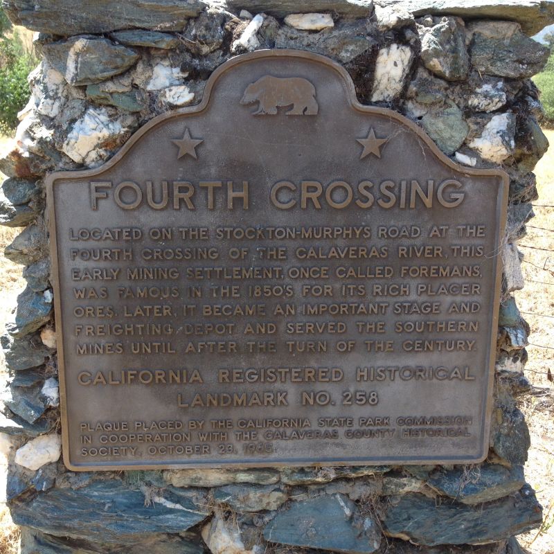 NO. 258 FOURTH CROSSING - State Plaque