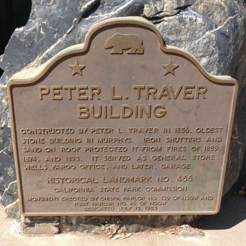 NO. 466 THE PETER L. TRAVER BUILDING - State Plaque