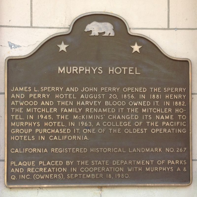 NO. 267 MITCHLER HOTEL - Murphy's Hotel State Plaque