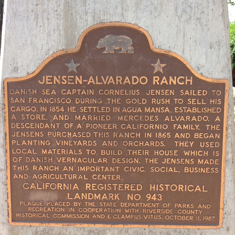 NO. 943 JENSON RANCH - State Plaque