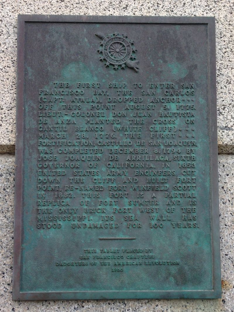 NO. 82 SITE OF CASTILLO DE SAN JOAQUÍN - PRIVATE PLAQUE