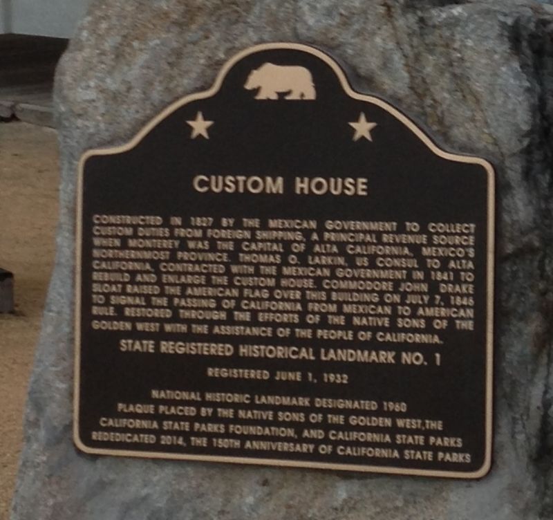 CHL No. 1 Old Custom House - State Plaque