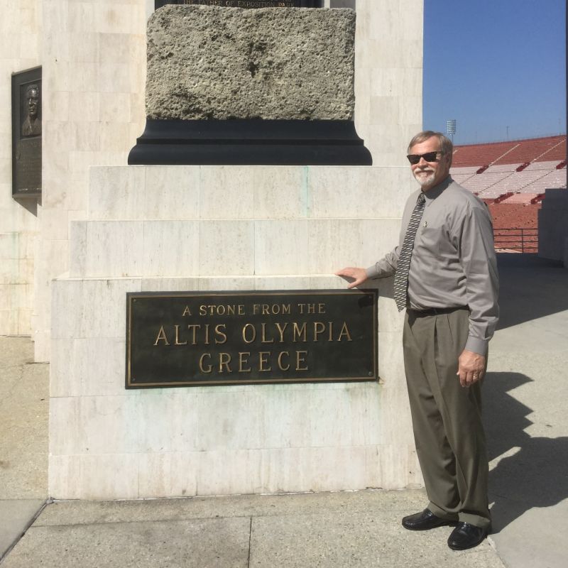 NO. 960 LOS ANGELES MEMORIAL COLISEUM-Stone from the Altis in Olympia, Greece
