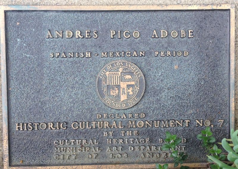 NO. 362 RÓMULO PICO ADOBE - Private Plaque
