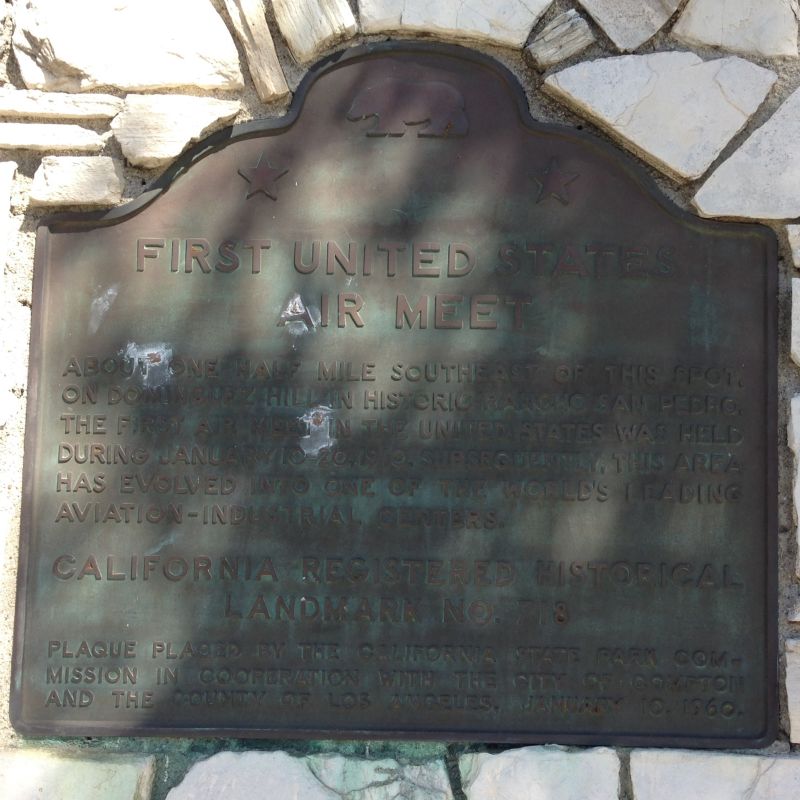 NO. 718 SITE OF THE INITIAL UNITED STATES AIR MEET - State Plaque