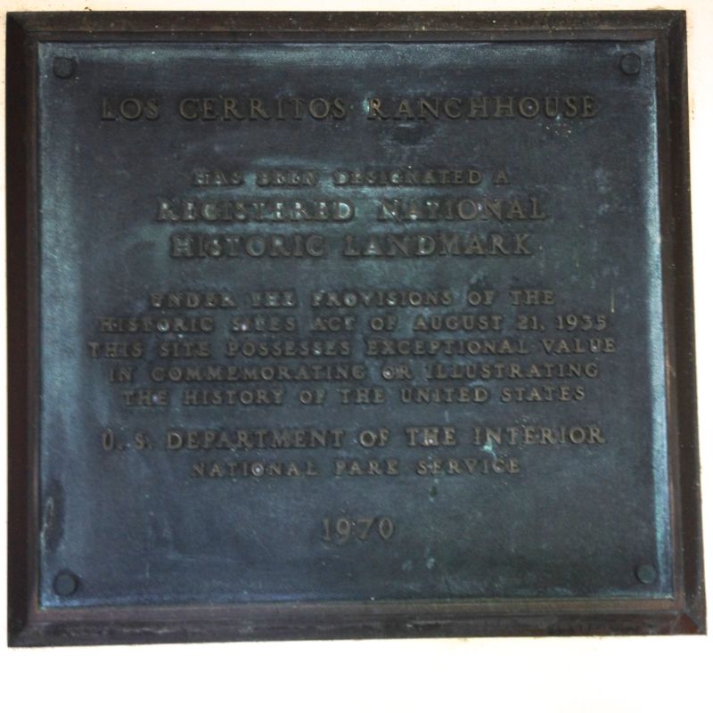 NO. 978 RANCHO LOS CERRITOS HISTORIC SITE - National Plaque