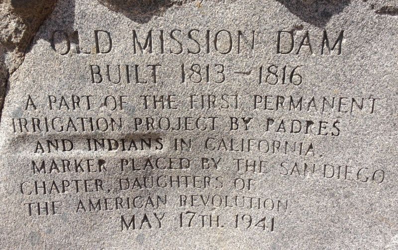 NO. 52 MISSION DAM AND FLUME - Old Marker