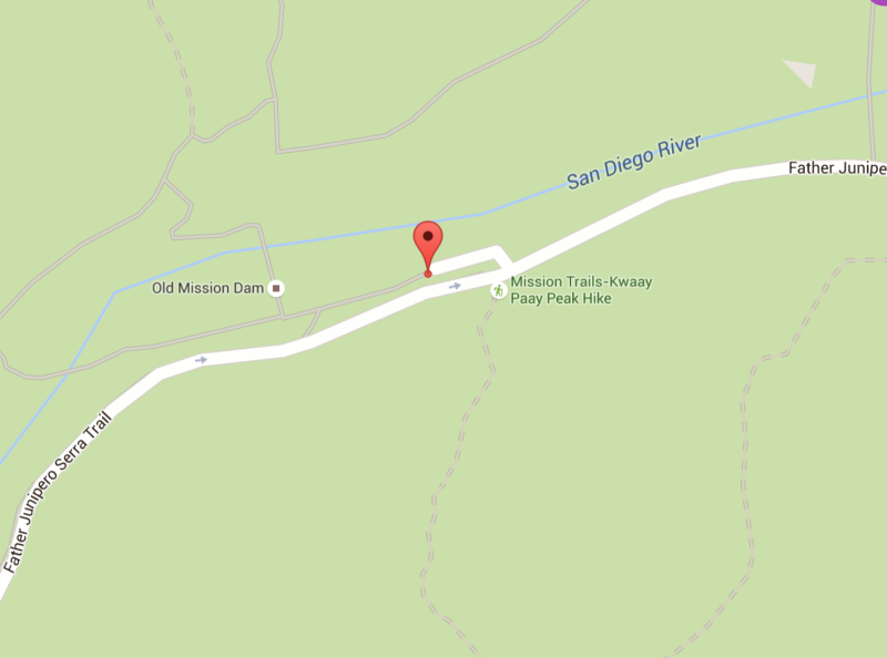 NO. 52 MISSION DAM AND FLUME - The dam is on a trail west of the plaque