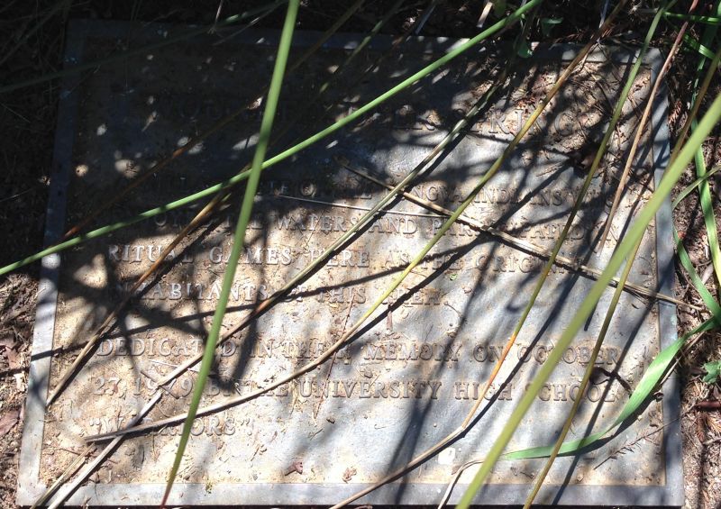 NO. 522 SERRA SPRINGS - Private Plaque hiding under the reeds