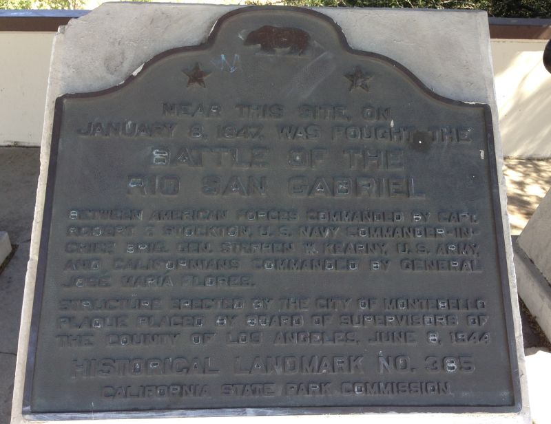 NO. 385 RIO SAN GABRIEL BATTLEFIELD - State PLaque