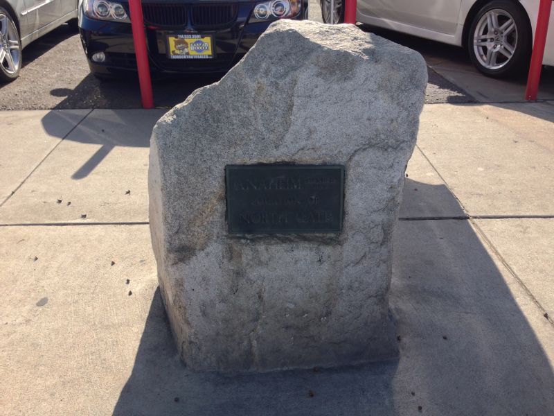 NO. 112 NORTH GATE OF CITY OF ANAHEIM - Marker
