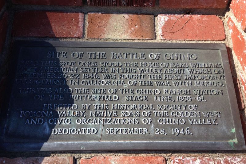 Battle of Chino Private Plaque