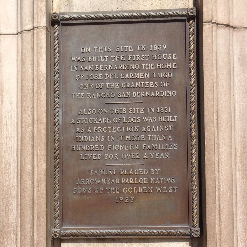 NO. 44 SITE OF MORMON STOCKADE - Private Plaque
