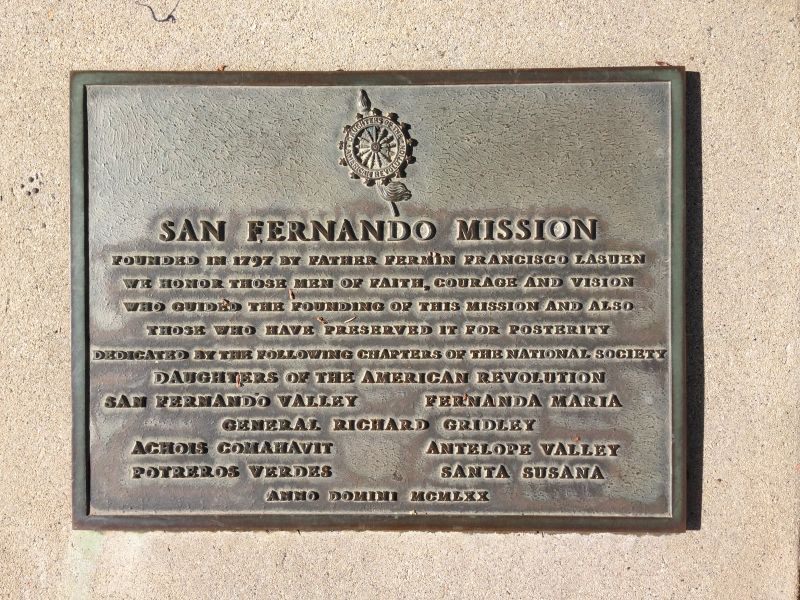 CHL #157 - Mission San Fernando Rey de España -- Private Marker